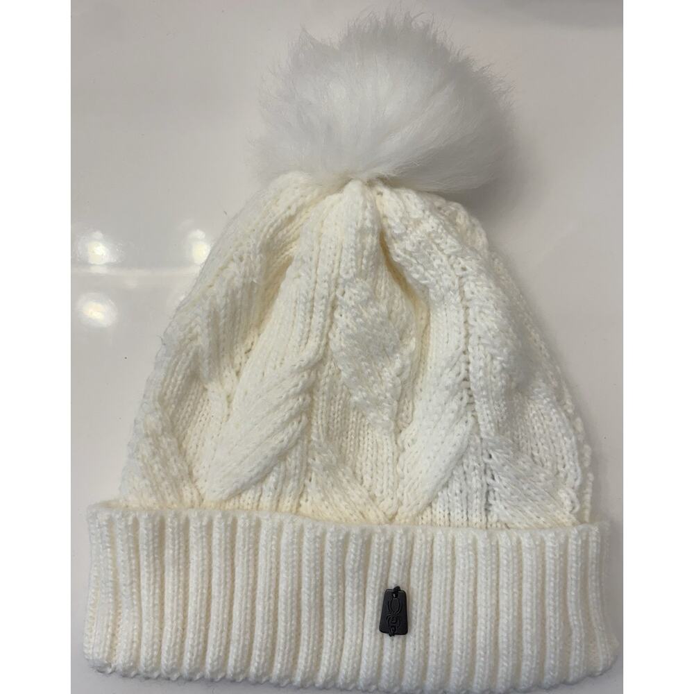 Spyder Women’s Ivory Pom Knit Hat One Size